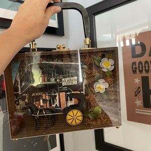 Vintage New Orleans Absinth House 1970s Shadow Box Purse